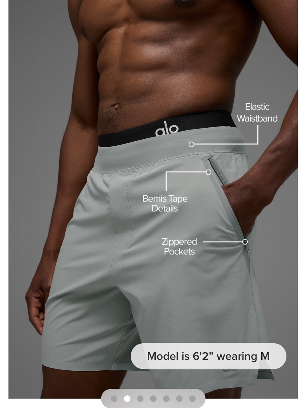 ALO Yoga Men’s repetitions Shorts - grey color